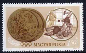 Hungary 1965 Wrestling 1fo50  from Tokyo Olympic Games perf set, SG 2053, Mi 2098, stamps on , stamps on  stamps on wrestling