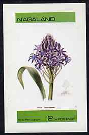 Nagaland 1973 Scilla peruvianum imperf souvenir sheet (2ch value) cto used, stamps on , stamps on  stamps on flowers    scilla