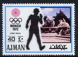 Ajman 1971 Walk 40dh from Munich Olympics perf set of 20, Mi 740 unmounted mint, stamps on walk