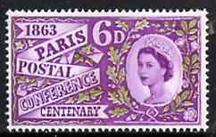 Great Britain 1963 Paris Postal Conference unmounted mint (phosphor) SG 636p, stamps on , stamps on  stamps on postal