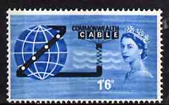 Great Britain 1963 Opening of COMPAC (Telephone Cable) unmounted mint (phosphor) SG 645p*, stamps on communications, stamps on cable