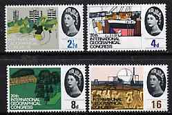 Great Britain 1964 Geographical Conference unmounted mint set of 4 (ordinary) SG 651-54*, stamps on geography