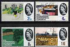 Great Britain 1964 Geographical Conference unmounted mint set of 4 (phosphor) SG 651-54p, stamps on geography