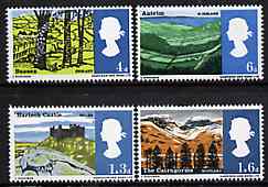 Great Britain 1966 Landscapes unmounted mint set of 4 (ordinary) SG 689-92, stamps on tourism