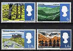 Great Britain 1966 Landscapes unmounted mint set of 4 (phosphor) SG 689-92p*, stamps on , stamps on  stamps on tourism