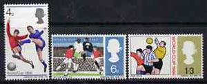 Great Britain 1966 World Cup Football unmounted mint set of 3 (ordinary) SG 693-95, stamps on , stamps on  stamps on football, stamps on  stamps on sport