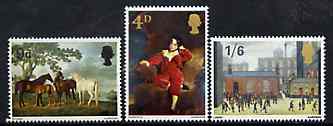 Great Britain 1967 British Paintings unmounted mint set of 3, SG 748-50, stamps on arts