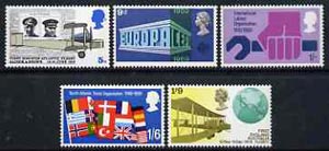 Great Britain 1969 Anniversaries unmounted mint set of 5, SG 791-95*, stamps on , stamps on  stamps on aviation    europa    flags    business