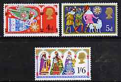 Great Britain 1969 Christmas unmounted mint set of 3, SG 812-14*, stamps on christmas