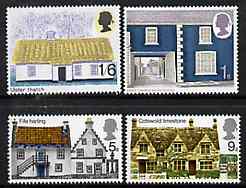 Great Britain 1970 British Rural Architecture - Cottages unmounted mint set of 4, SG 815-18*, stamps on , stamps on  stamps on architecture