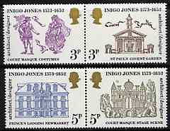 Great Britain 1973 Inigo Jones (Architect) set of 4, unmounted mintSG 935-38, stamps on architecture