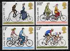 Great Britain 1978 Cycling Centenaries set of 4 unmounted mint SG 1067-70  (gutter pairs available price x 2), stamps on , stamps on  stamps on bicycles