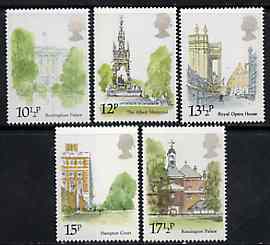 Great Britain 1980 London Landmarks set of 5 unmounted mint, SG 1120-24 (gutter pairs available price x 2), stamps on , stamps on  stamps on buildings, stamps on tourism, stamps on royalty, stamps on opera