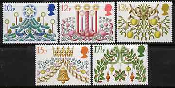 Great Britain 1980 Christmas set of 5 unmounted mint SG 1138-42  (gutter pairs available price x 2), stamps on , stamps on  stamps on christmas, stamps on candles