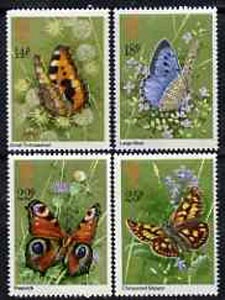 Great Britain 1981 Butterflies unmounted mint set of 4 SG 1151-54, stamps on , stamps on  stamps on butterflies