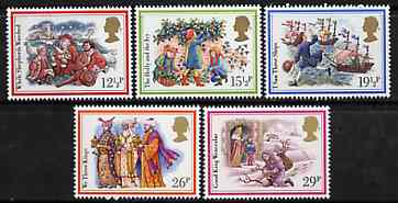 Great Britain 1982 Christmas - Carols set of 5 unmounted mint SG 1202-06, stamps on , stamps on  stamps on christmas, stamps on music