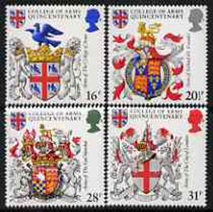 Great Britain 1984 College of Arms 500th Anniversary unmounted mint set of 4 SG 1236-39, stamps on arms, stamps on heraldry
