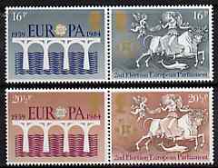 Great Britain 1984 Europa - 25th Anniversary of CEPT set of 4 unmounted mint, SG 1249-52 (gutter pairs available price x 2), stamps on europa, stamps on dolphins, stamps on bovine