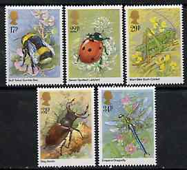 Great Britain 1985 Insects set of 5 unmounted mint, SG 1277-81 (gutter pairs available price x 2), stamps on , stamps on  stamps on insects