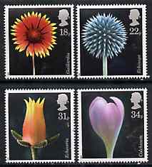 Great Britain 1987 Flower Photographs set of 4 unmounted mint, SG 1347-50, stamps on , stamps on  stamps on flowers, stamps on photography