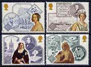 Great Britain 1987 Queen Victoria's Accession 150th Anniversary unmounted mint set of 4, SG 1367-70, stamps on , stamps on  stamps on royalty, stamps on history, stamps on elections, stamps on newspapers, stamps on ships, stamps on  stamps on cable, stamps on  stamps on slania