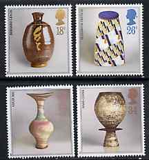 Great Britain 1987 Studio Pottery unmounted mint set of 4, SG 1371-74, stamps on , stamps on  stamps on pottery, stamps on ceramics