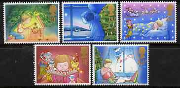 Great Britain 1987 Christmas set of 5 unmounted mint, SG 1375-79, stamps on , stamps on  stamps on christmas, stamps on children, stamps on music, stamps on teddy bear, stamps on candles, stamps on  stamps on santa