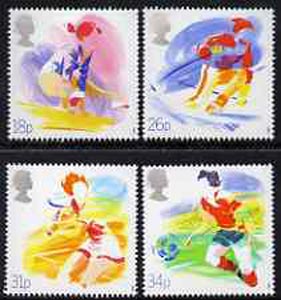 Great Britain 1988 Sports Organisations set of 4 unmounted mint, SG 1388-91, stamps on , stamps on  stamps on sport, stamps on skiing, stamps on tennis, stamps on gymnastics, stamps on football, stamps on  stamps on  gym , stamps on  stamps on gymnastics, stamps on  stamps on 