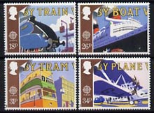 Great Britain 1988 Europa - Transport & Mail Services set of 4 unmounted mint, SG 1392-95, stamps on , stamps on  stamps on europa, stamps on transport, stamps on postal, stamps on trams, stamps on railways, stamps on mallard