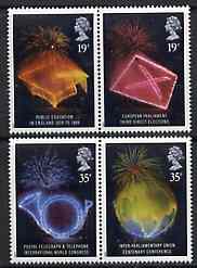 Great Britain 1989 Anniversaries set of 4 (2 se-tenant pairs) unmounted mint, SG 1432-35, stamps on education    voting    postal, stamps on fireworks