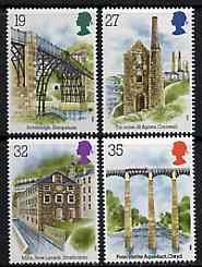 Great Britain 1989 Industrial Archaeology set of 4 unmounted mint, SG 1440-43, stamps on industry, stamps on bridges, stamps on canals, stamps on  tin , stamps on mining, stamps on civil engineering