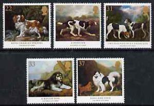 Great Britain 1991 Dog Paintings by George Stubbs set of 5 unmounted mint, SG 1531-35, stamps on , stamps on  stamps on arts   dogs