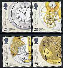 Great Britain 1993 Marine Timepieces (John Harrison Anniversary) set of 4 unmounted mint, SG 1654-57, stamps on , stamps on  stamps on clocks    inventions