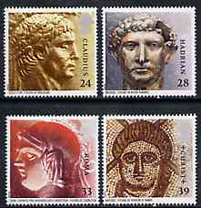 Great Britain 1993 Roman Britain set of 4 unmounted mint. SG 1771-74, stamps on , stamps on  stamps on history, stamps on mosaics, stamps on arts, stamps on sculpture, stamps on archaeology, stamps on roman