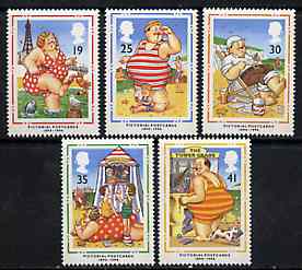 Great Britain 1994 Centenary of the Picture Postcard set of 5 unmounted mint, SG 1815-19, stamps on comic   cartoons