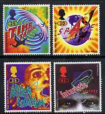 Great Britain 1995 Science Fiction Novels by H G Wells set of 4 unmounted mint SG 1878-81, stamps on , stamps on  stamps on literature     sci-fi