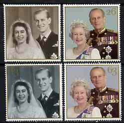 Great Britain 1997 Golden Wedding Anniversary set of 4 unmounted mint SG 2011-14, stamps on royalty