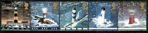 Great Britain 1998 Lighthouses set of 5 unmounted mint, SG 2034-38*, stamps on lighthouses