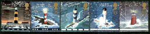 Great Britain 1998 Lighthouses set of 5 unmounted mint, SG 2034-38*, stamps on , stamps on  stamps on lighthouses