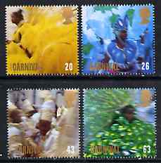 Great Britain 1998 Europa - Notting Hill Carnival set of 4 unmounted mint, SG 2055-58*, stamps on masks, stamps on cultures, stamps on costumes, stamps on europa