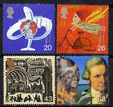 Great Britain 1999 Millennium Series #02 - the Travellers' Tale set of 4 unmounted mint, SG 2073-76*, stamps on , stamps on  stamps on bicycles, stamps on aviation, stamps on railways, stamps on cook, stamps on explorers, stamps on millennium