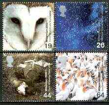 Great Britain 2000 Millennium Projects #01 - Above And Beyond set of 4 unmounted mint SG 2125-28, stamps on , stamps on  stamps on space, stamps on  stamps on birds, stamps on  stamps on birds of prey, stamps on  stamps on owls, stamps on  stamps on millennium