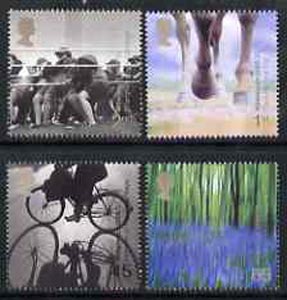 Great Britain 2000 Millennium Projects #07 - Stone & Soil set of 4 unmounted mint SG 2152-55, stamps on horses, stamps on bicycles, stamps on millennium