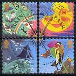 Great Britain 2001 Weather set of 4 unmounted mint, SG 2197-2200*, stamps on weather, stamps on birds, stamps on cats, stamps on dogs, stamps on butterflies, stamps on ships, stamps on flowers