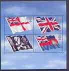 Great Britain 2001 Flags & Ensigns perf m/sheet unmounted mint SG MS 2206, stamps on , stamps on  stamps on flags, stamps on pirates, stamps on 