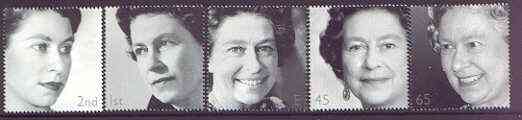 Great Britain 2002 Golden Jubilee set of 5 unmounted mint SG 2253-57, stamps on , stamps on  stamps on royalty