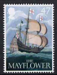 Great Britain 2003 The Mayflower 47p from Pub Signs perf set of 5 unmounted mint SG 2395, stamps on ships, stamps on settlers, stamps on beer