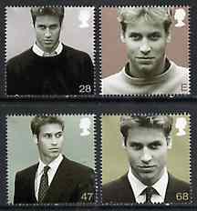 Great Britain 2003 21st Birthday of Prince William of Wales perf set of 4 unmounted mint, SG 2381-84, stamps on , stamps on  stamps on royalty