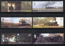 Great Britain 2004 Classic Locomotives perf set of 6 unmounted mint SG 2417-22, stamps on railways