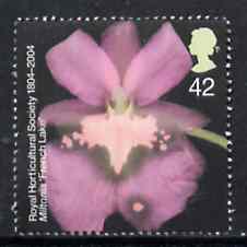 Great Britain 2004 Miltonia Orchid 42p (from Royal Horticultural Society Bicentenary set) unmounted mint SG 2459, stamps on , stamps on  stamps on flowers, stamps on  stamps on orchids